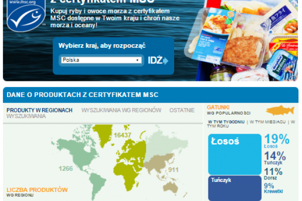 Ruszyła wyszukiwarka ryb i owoców morza ze zrównoważonych połowów